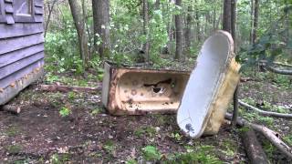 Cabin + bathtubs + creek = ?