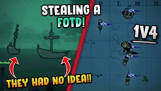 Fort of The Damned STEAL from ALLIANCE server!? 4 SHIPS vs ONE!