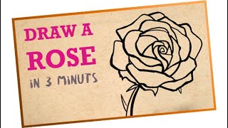 How to draw a ROSE very easy 🌷 [TRICK!]