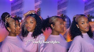 simple curly hairstyles 👩🏽‍🦱✨m