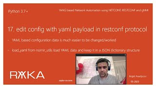 17. edit config with yaml payload in restconf protocol