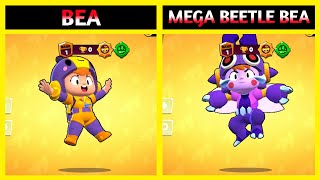 BEA vs MEGA BEETLE BEA !!! Brawl Stars Skin Review