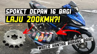 LC135 Spoket Depan 16 Boleh Laju 200km/h! Edisi Barang Baik Dari Waxco!