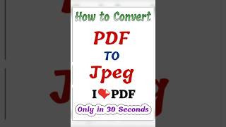 Pdf se jpeg me kaise Badle | How to convert pdf to jpeg format