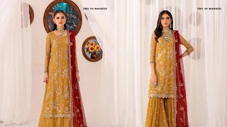 Maheer by Zarif Sequins Embroidered Net Unstitched 3Pc Suit ( 03363850119 )