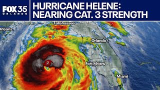 Hurricane Helene nearing Cat. 3 strength as it churns towards Florida