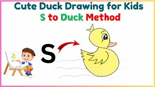 How to Draw a Cute Duck for Kids | Easy Step-by-Step Drawing Tutorial