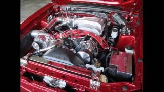 fox mustang engine bay a-trim Vortech intake 306 AFR 165