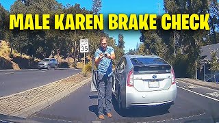 MALE KAREN BRAKE CHECK | Idiots In Cars, Road Rage, Driving fails Compilation USA & Canada 2024