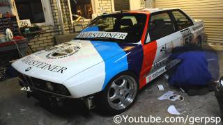 BMW M3 E30 Warsteiner wrapping - Timelapse