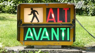 [4K] Old CGE Italian Pedestrian Traffic Light ALT / AVANTI with white, red & green LED Filaments