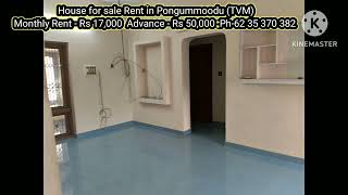 House for sale Rent in Pongummoodu (TVM) Ph - 62 35 370 382