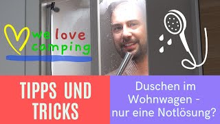 Duschen im Wohnwagen, praktisch oder eine Notlösung?