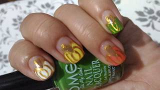 PUMPKIN NAIL ART DESIGN