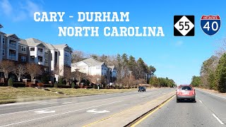 Relaxing music drive on NC Highway 55 and Interstate 40, North Carolina