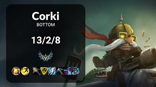 Corki vs Ezreal BOTTOM - KR CHALLENGER Patch 14.22