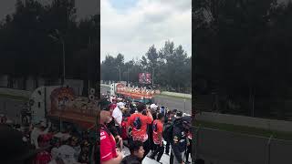 Cheer for the mariachi during the f1 parade