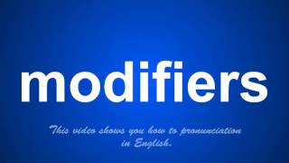 the correct pronunciation of modulates in English.