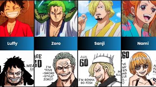 One Piece Characters Young and Old Versions