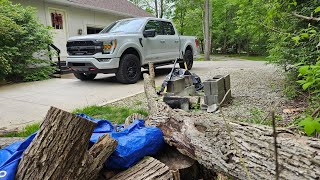 MY LUCKY DAY! 2023 Roush F-150 almost squashed by a falling tree....AGAIN!