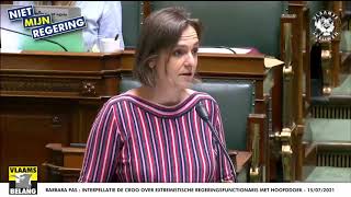 Barbara Pas : interpellatie over de extremistische regeringscommissaris met hoofddoek - 15/07/2021