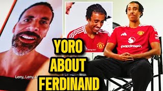 Leny Yoro reveals how Rio Ferdinand convinced him to join Man United and his first interview