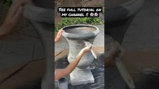 Halloween Textured URN tutorial! Halloween Planter URN