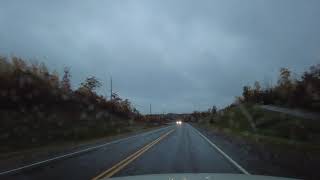 Milltown WI to Danbury WI   Danbury to  Lindstrom MN night rain (Hyperlapse)