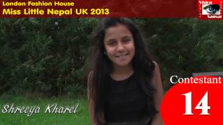 Miss Little Nepal UK: Contestant No.14 - Shreeya Kharel