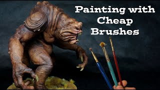 Miniature Painting with Cheap Brushes - Paint Wash a Rancor