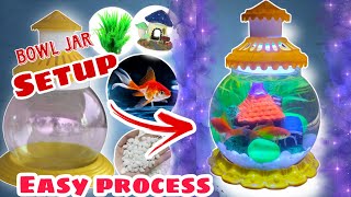 How to set-up Aquarium Bowl Jar || Aquarium Jar Decoration #aqurium #aquriamfish #goldfish #fish