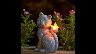 Product review: #Nacome Solar Cat Outdoor Statues for Garden