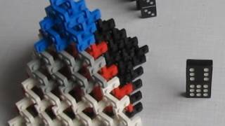 The smallest 3D domino pyramid ever Fail