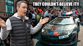 MY LAMBORGHINI SVJ F1 EXHAUST SHUTS DOWN EDINBURGH - GUMBALL 3000 - PART 1