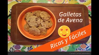 Galletas de avena en 20 minutos. Receta fácil y rápida!