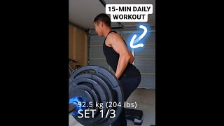 My 15-MIN WORKOUT (20 secs) #shorts #buildmuscle #workout #bodybuilding #vegan