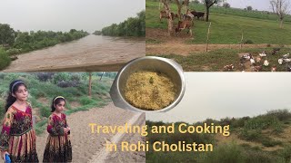 Rohi ka Safar aur Cooking in Rain | Chicken pulao recipe | We Cooked Chicken Palou  in DESERT Picnic