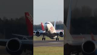 Beautiful rotation ❤️ #jet2holidays #takeoff #ncl #avgeek #aviation #aeroplane #airplane #flight