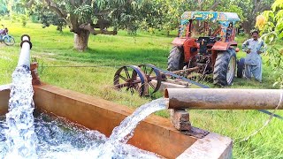 Dual pump shaft system tubewell with Tractor// dual belt tubewell Punjab agriculture system