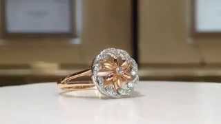 1/2 Carat Rose and White Gold Diamond Ring in 14K White Gold