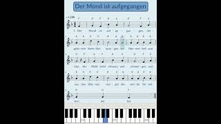 Der Mond ist aufgegangen | deutsches Abendlied  #piano #tutorial #pianotutorial