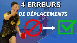 Les 4 erreurs de déplacements à ne plus faire au tennis de table !