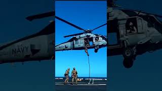 Conducts Fast-Rope Aboard USS Harry S. Truman#shorts