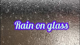 Rain Falling on Glass Windows// Night Rain On Window Glass //Ambiance Rain