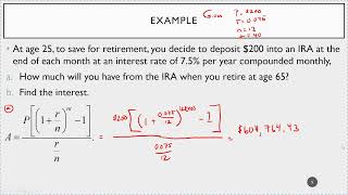 Mathematical Finance - Annuities