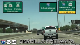 Amarillo: I-27, I-40, US-87/287/60 Freeway Tour & Center City!