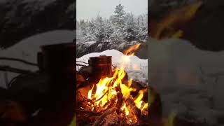 Snow, fire, and coffee