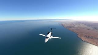 Phenom 100 Flying Over Hamad Int. Airport