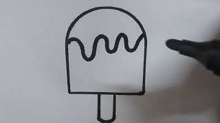 HOW TO DRAW A ICE CREAM - @TamilNewArt