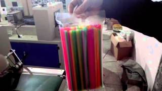 250pcs/bag group drinking straw packing machine